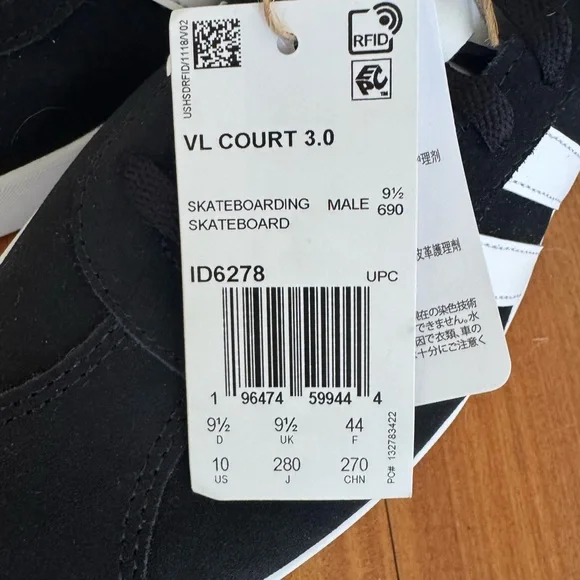 Adidas VL Court 3.0 Classic Black and White - Picture 8 of 10